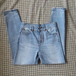 Victoria Beckham Nicola Blue Light Wash Highwaisted Slim Women's Designer Jeans